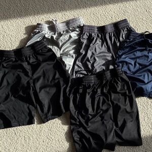 Kids Athletic Shorts Set - Black, Gray, and Navy